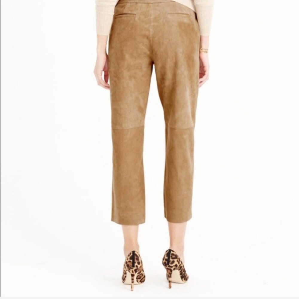 J.Crew Collection Genuine Suede High Waist Trouser